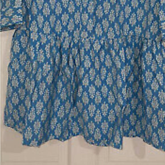Zara carly  Blue Patterned Dress - Picture 3 of 5